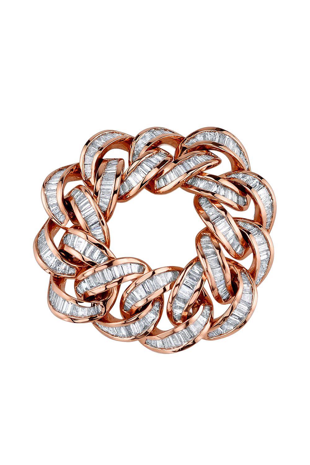 DIAMOND BAGUETTE ESSENTIAL LINK RING-ROSE GOLD-6-JEWELRYFINE JEWELRING-SHAY JEWELRY