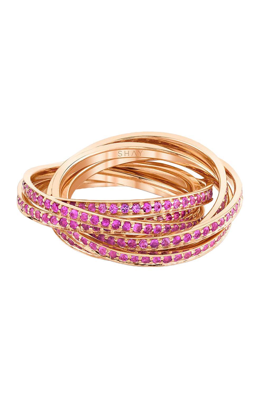 PINK SAPPHIRE ROLLING ORBIT RING-ROSE GOLD-6.5-JEWELRYFINE JEWELRING-SHAY JEWELRY