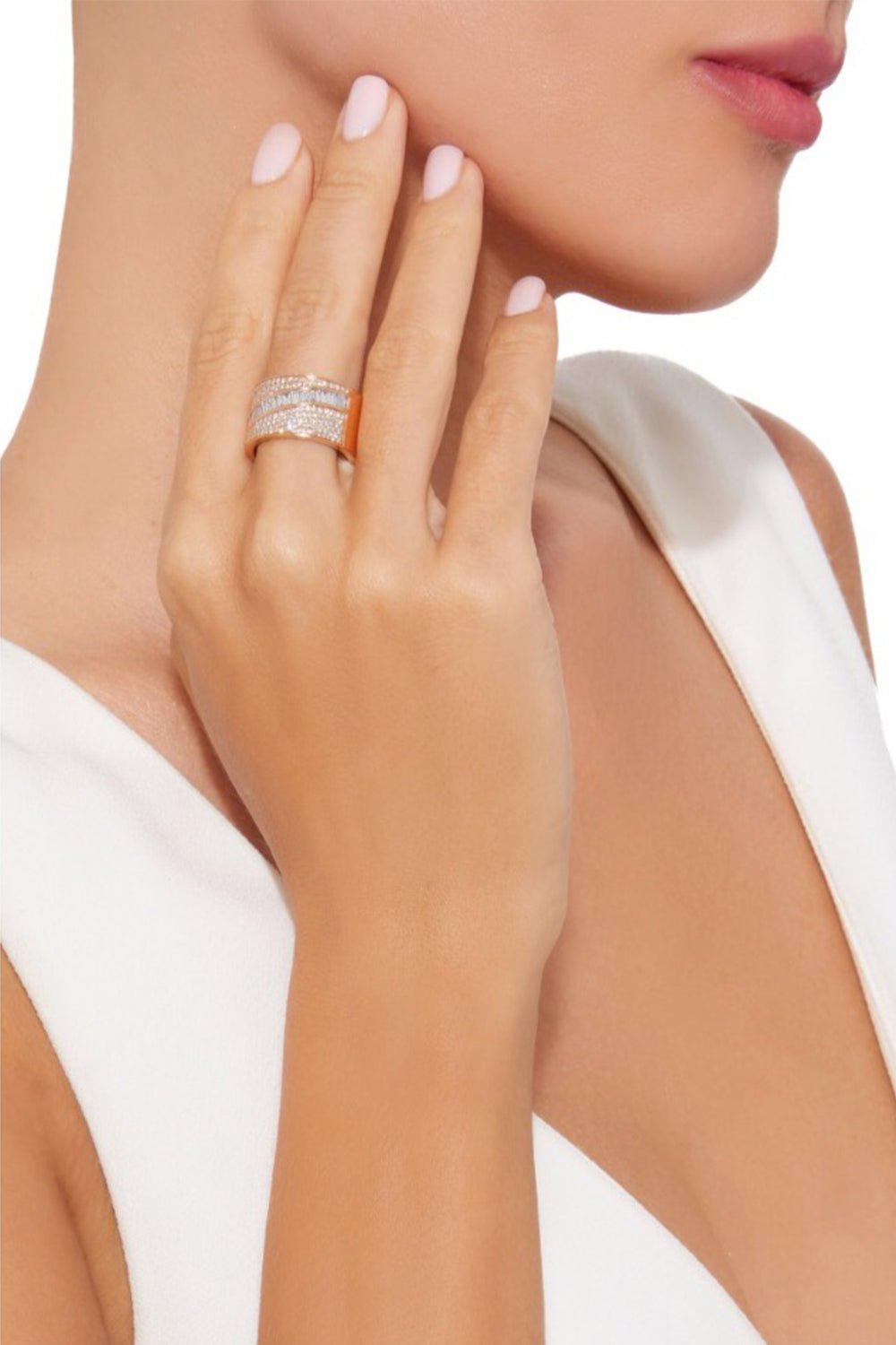 SHAY JEWELRY-Baguette Band Ring-ROSE GOLD