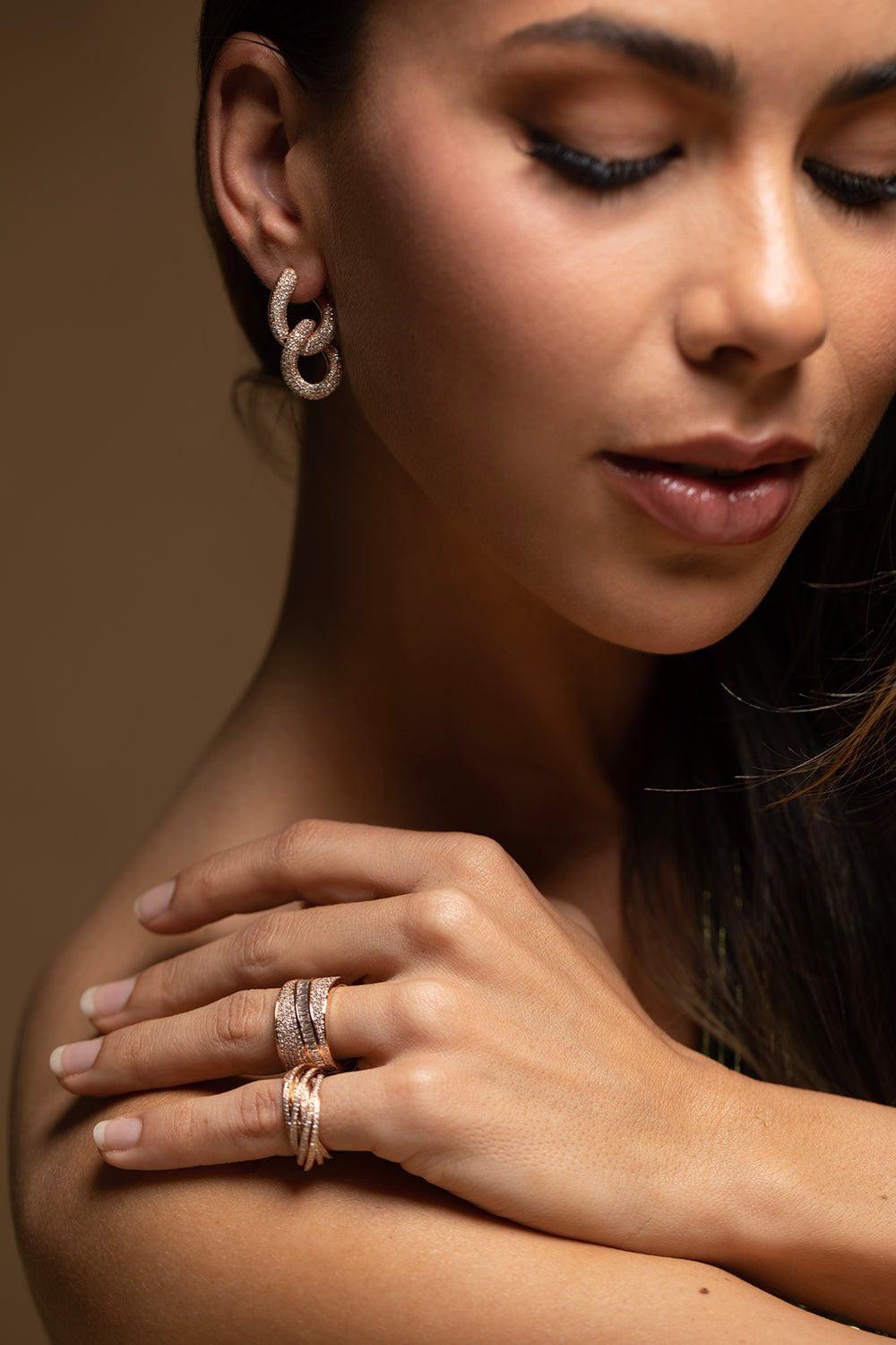 SHAY JEWELRY-Baguette Band Ring-ROSE GOLD