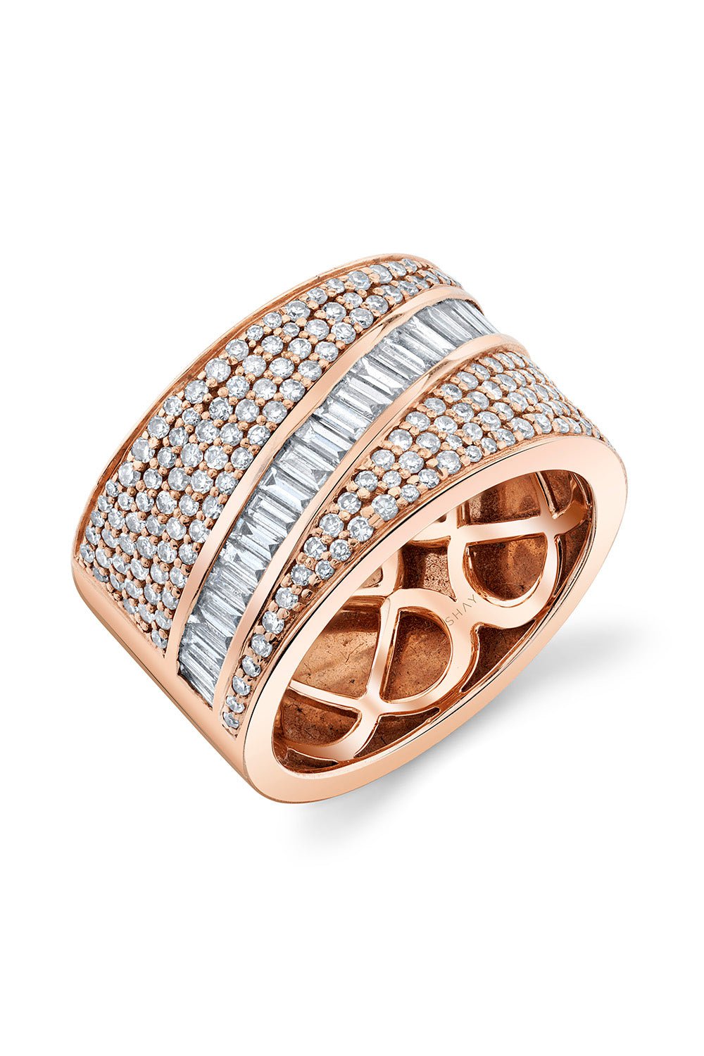 SHAY JEWELRY-Baguette Band Ring-ROSE GOLD