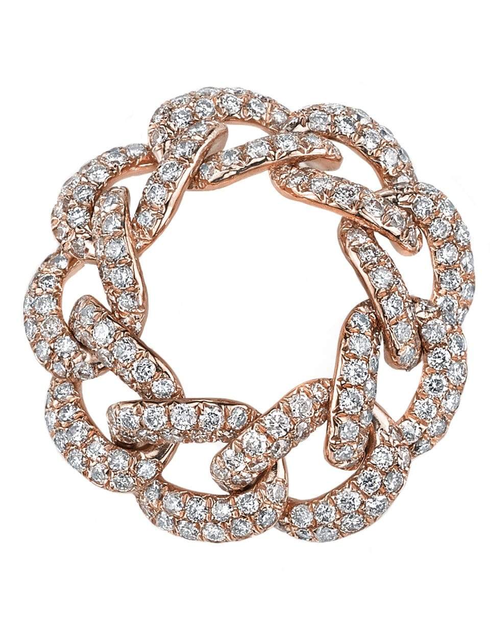 SHAY JEWELRY-Pave Diamond Essential Link Ring-ROSE GOLD