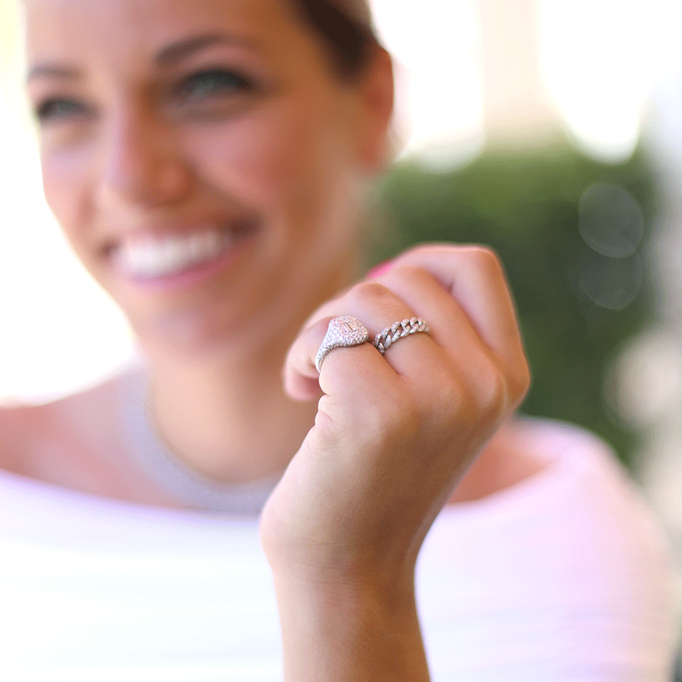 SHAY JEWELRY-Essential Link Ring-WHITE GOLD