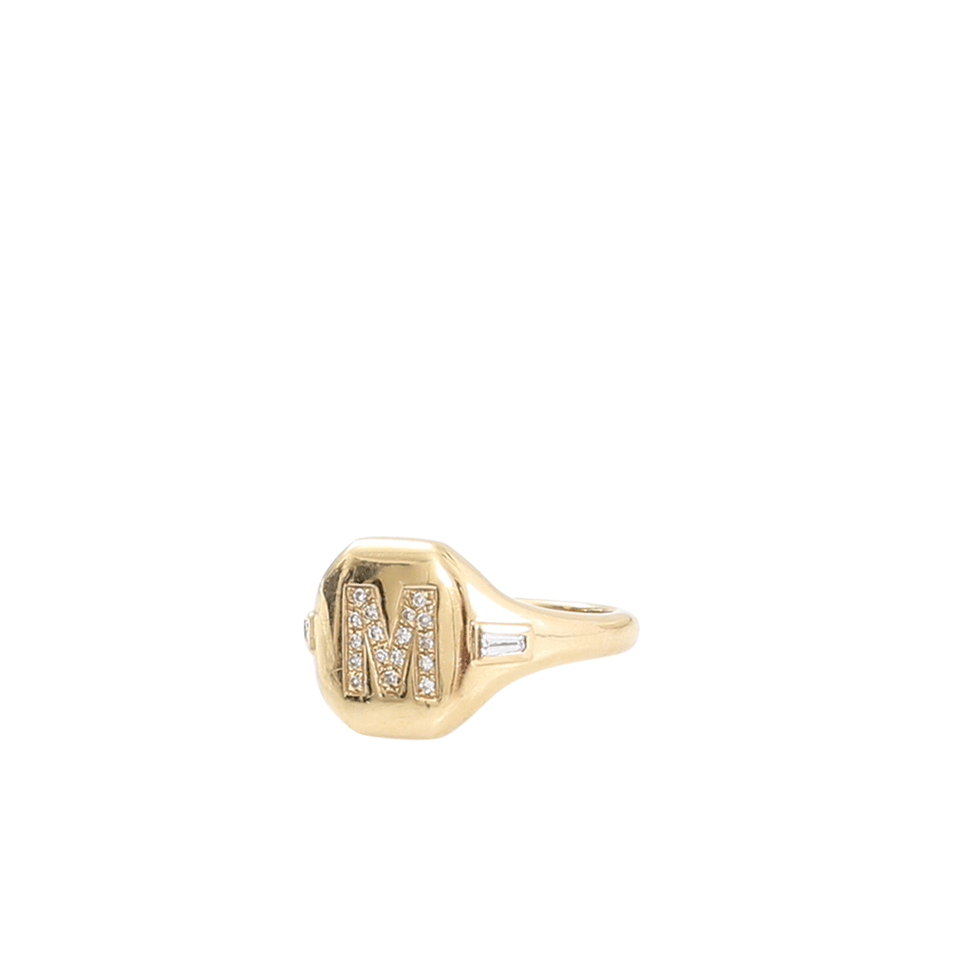 SHAY JEWELRY-Initial Pinky Ring-YELLOW GOLD