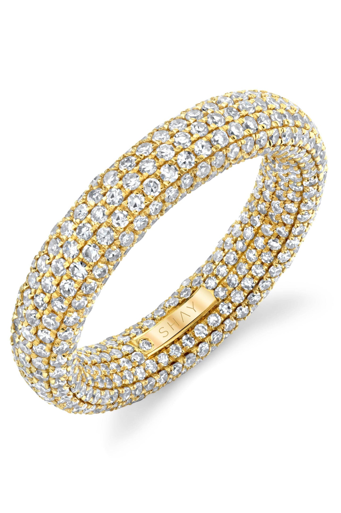 SHAY JEWELRY-Diamond Inside Out Eternity Band-YELLOW GOLD
