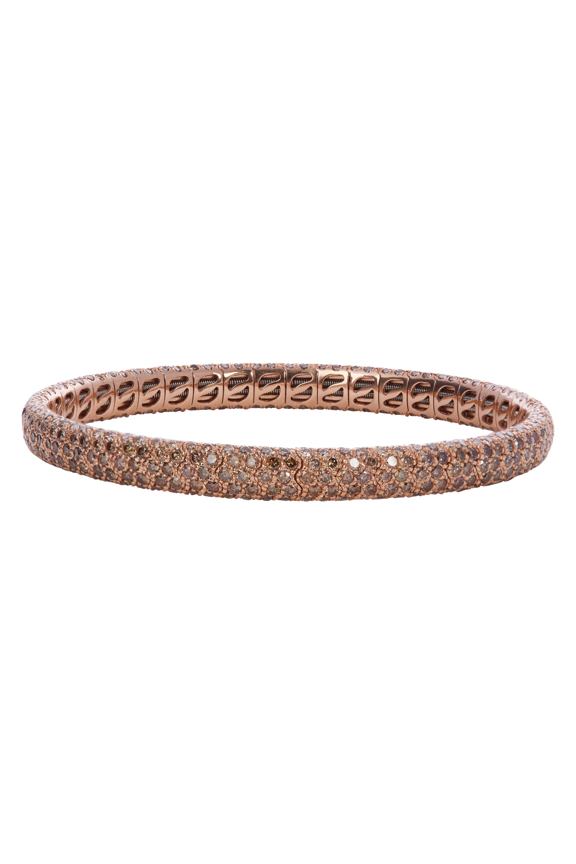 SIDNEY GARBER-Cognac Diamond Stretch Bracelet-ROSE GOLD