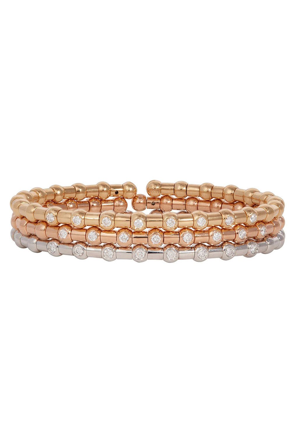 SIDNEY GARBER-Holly Diamond Spring Bracelet-WHITE GOLD
