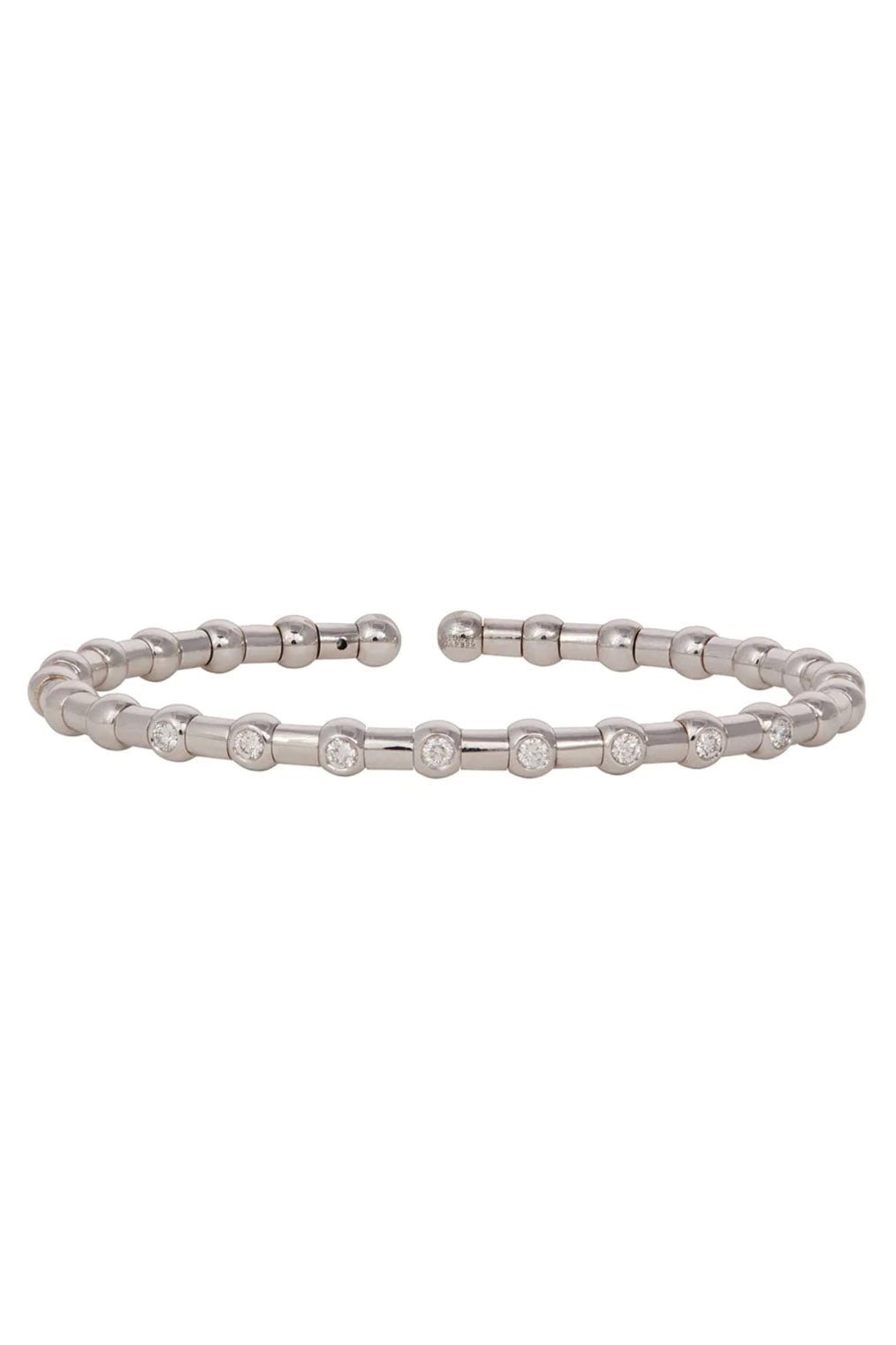 SIDNEY GARBER-Holly Diamond Spring Bracelet-WHITE GOLD