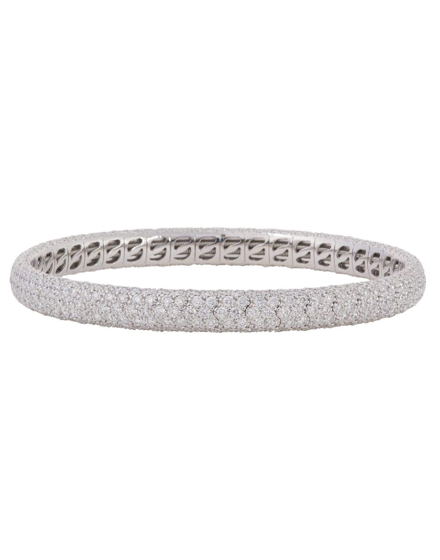 SIDNEY GARBER-Pave Stretch Bracelet-WHITE GOLD
