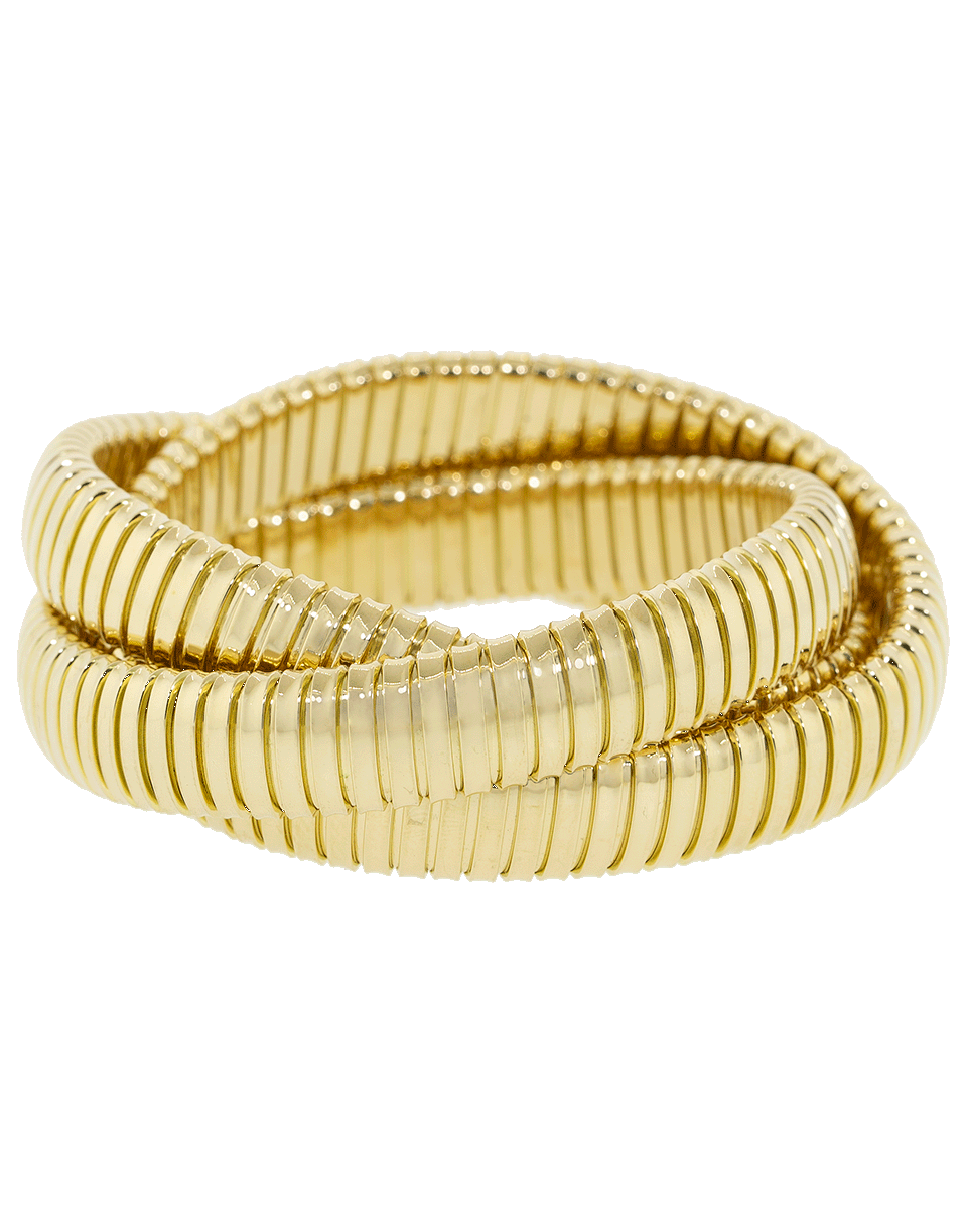 SIDNEY GARBER-12mm Three Band Rolling Bracelet-YELLOW GOLD