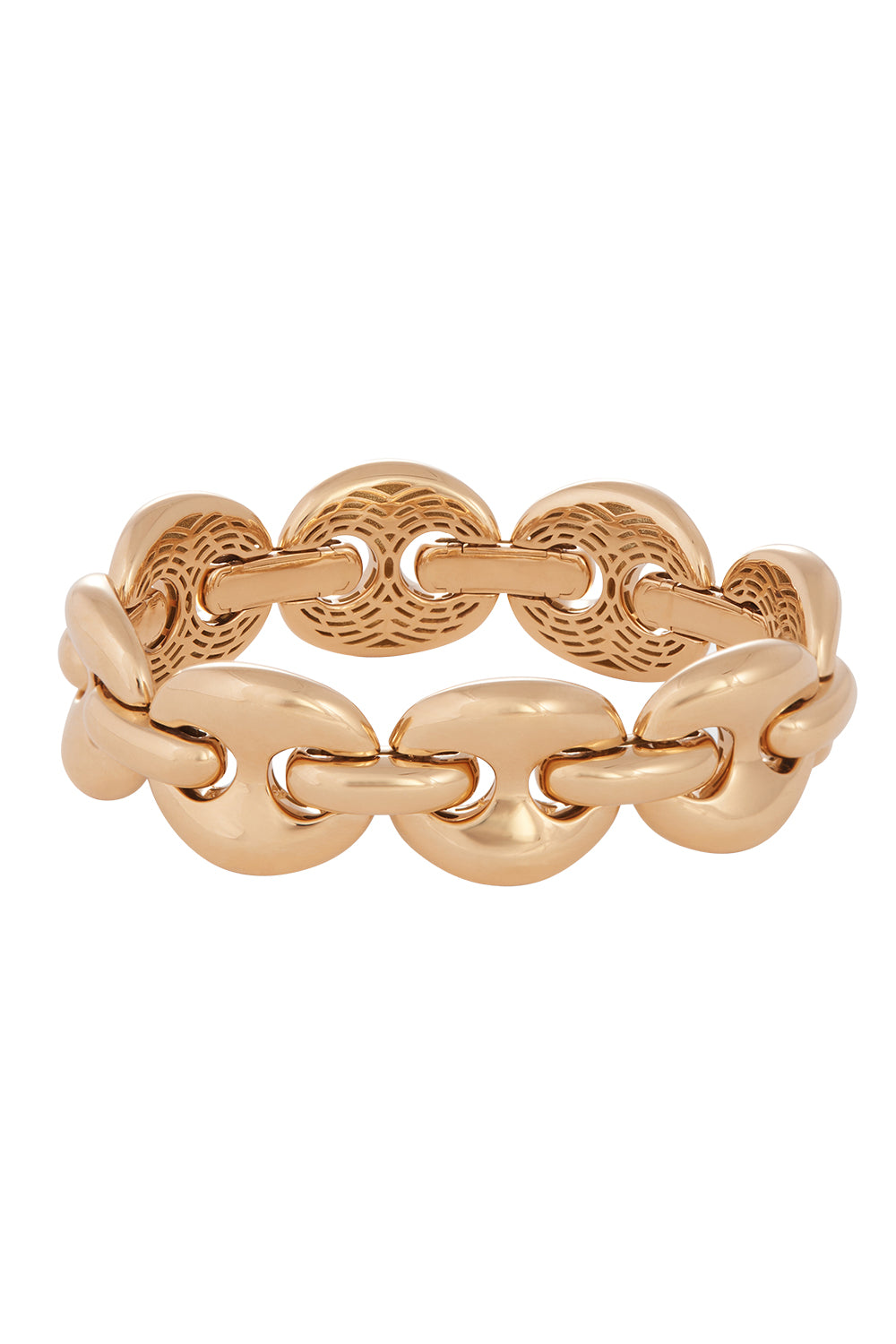  Puffy Mariner Stretch Bracelet-YELLOW GOLD-15.5CM-JEWELRYFINE JEWELBRACELET O-SIDNEY GARBER 