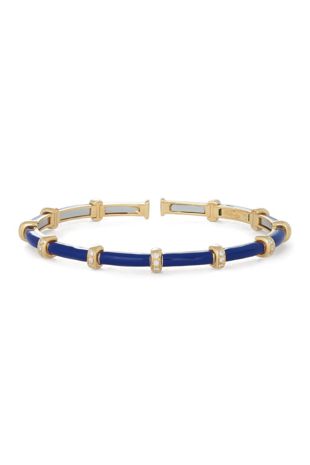 SIDNEY GARBER-Blue Enamel Carly Bracelet-YELLOW GOLD
