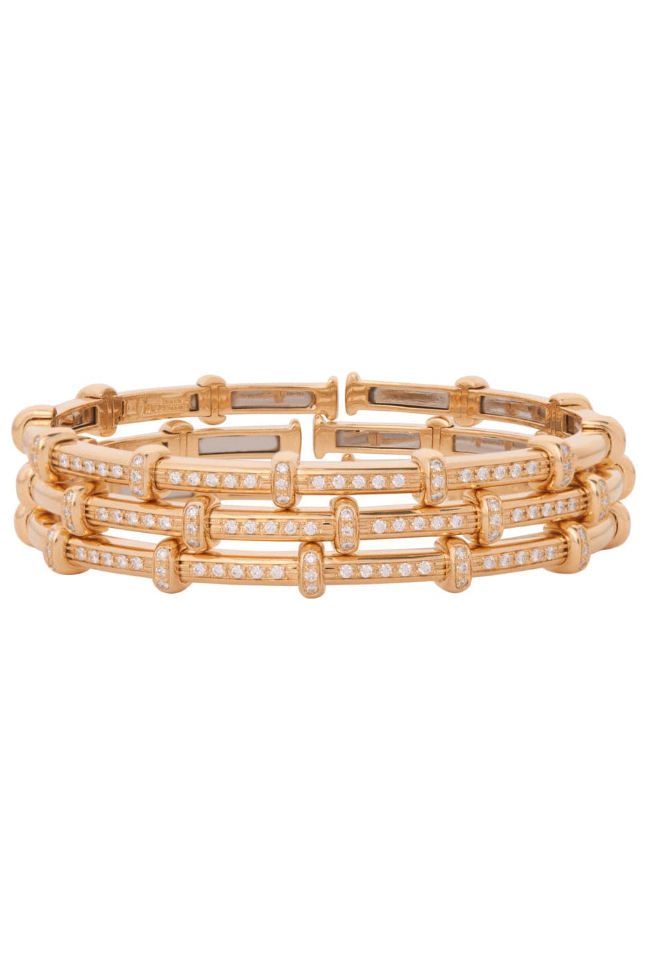 SIDNEY GARBER-Diamond Spring Bracelet - Yellow Gold-YELLOW GOLD