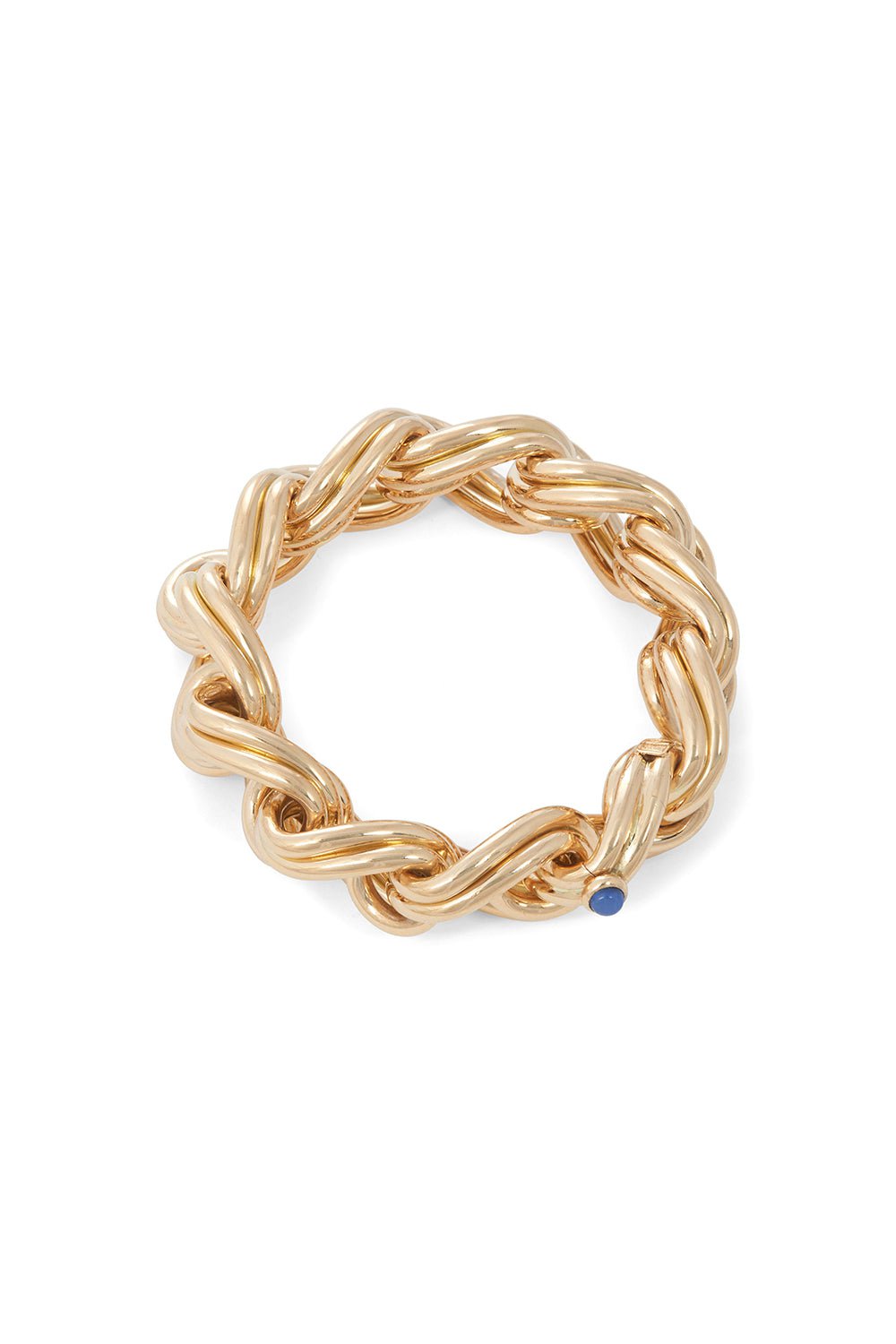 SIDNEY GARBER-Double Loop Link Bracelet-YELLOW GOLD