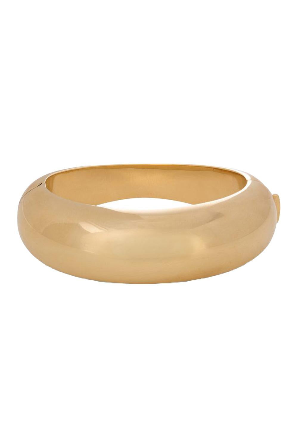 French Dome Bangle Bracelet - 22mm-YELLOW GOLD-JEWELRYFINE JEWELBRACELET O-SIDNEY GARBER