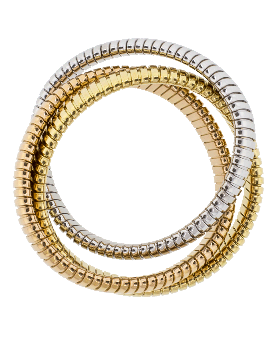 SIDNEY GARBER-Three Band Tri-Color Rolling Bracelet-YELLOW GOLD