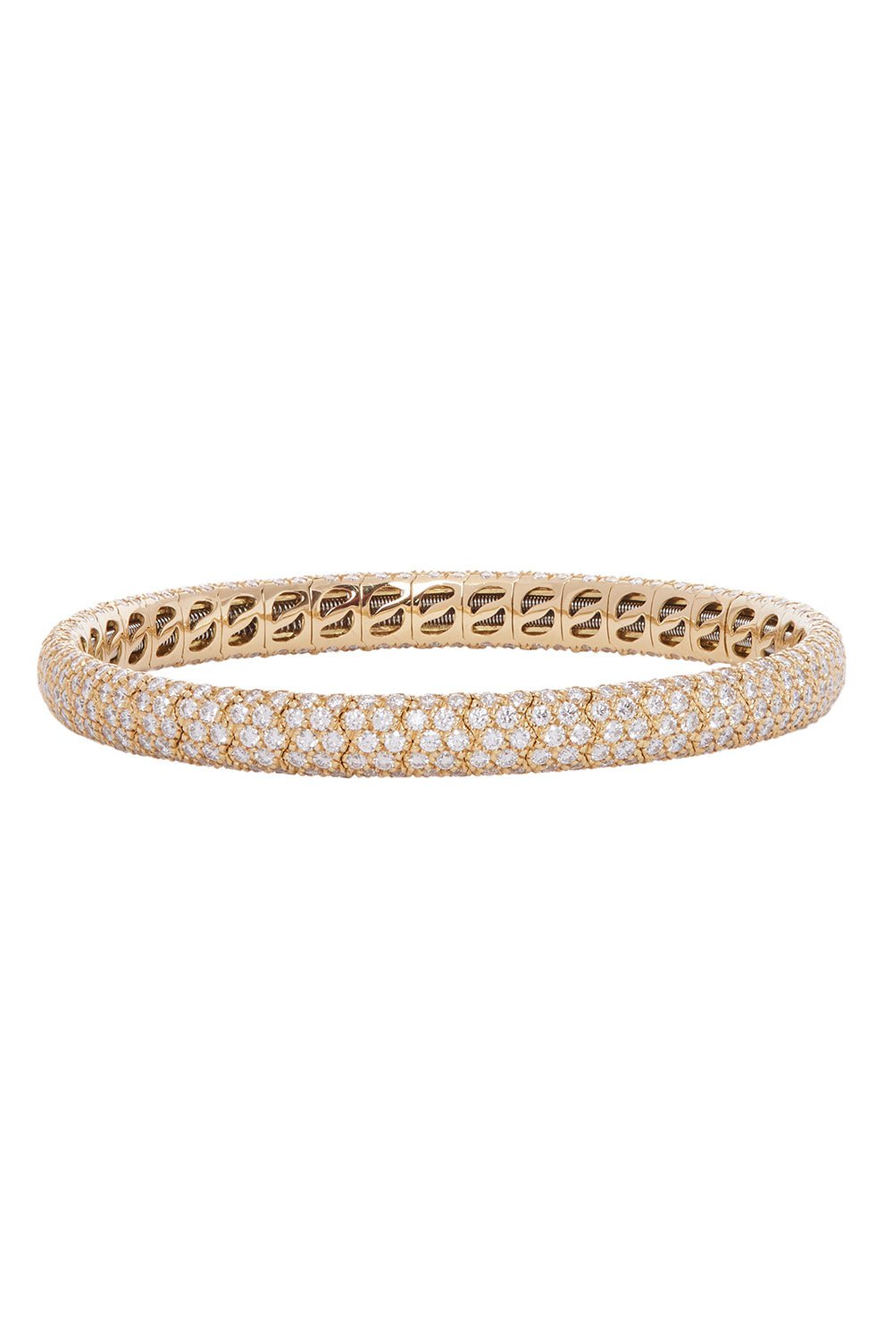 SIDNEY GARBER-Pave Stretch Bracelet - Small-YELLOW GOLD