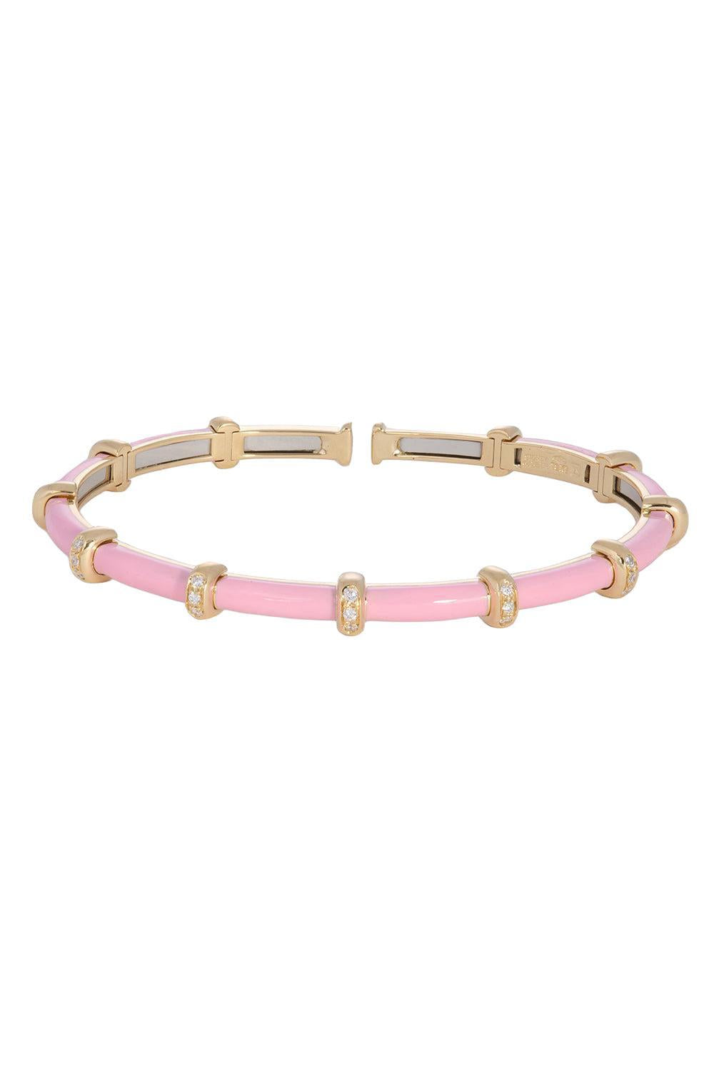Pink Carly Bracelet - Yellow Gold-YELLOW GOLD-JEWELRYFINE JEWELBRACELET O-SIDNEY GARBER