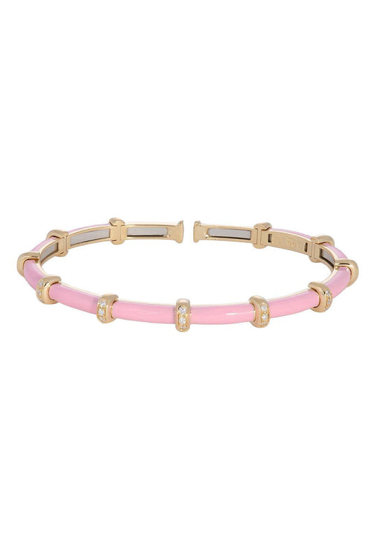 Pink Carly Bracelet - Yellow Gold-YELLOW GOLD-JEWELRYFINE JEWELBRACELET O-SIDNEY GARBER