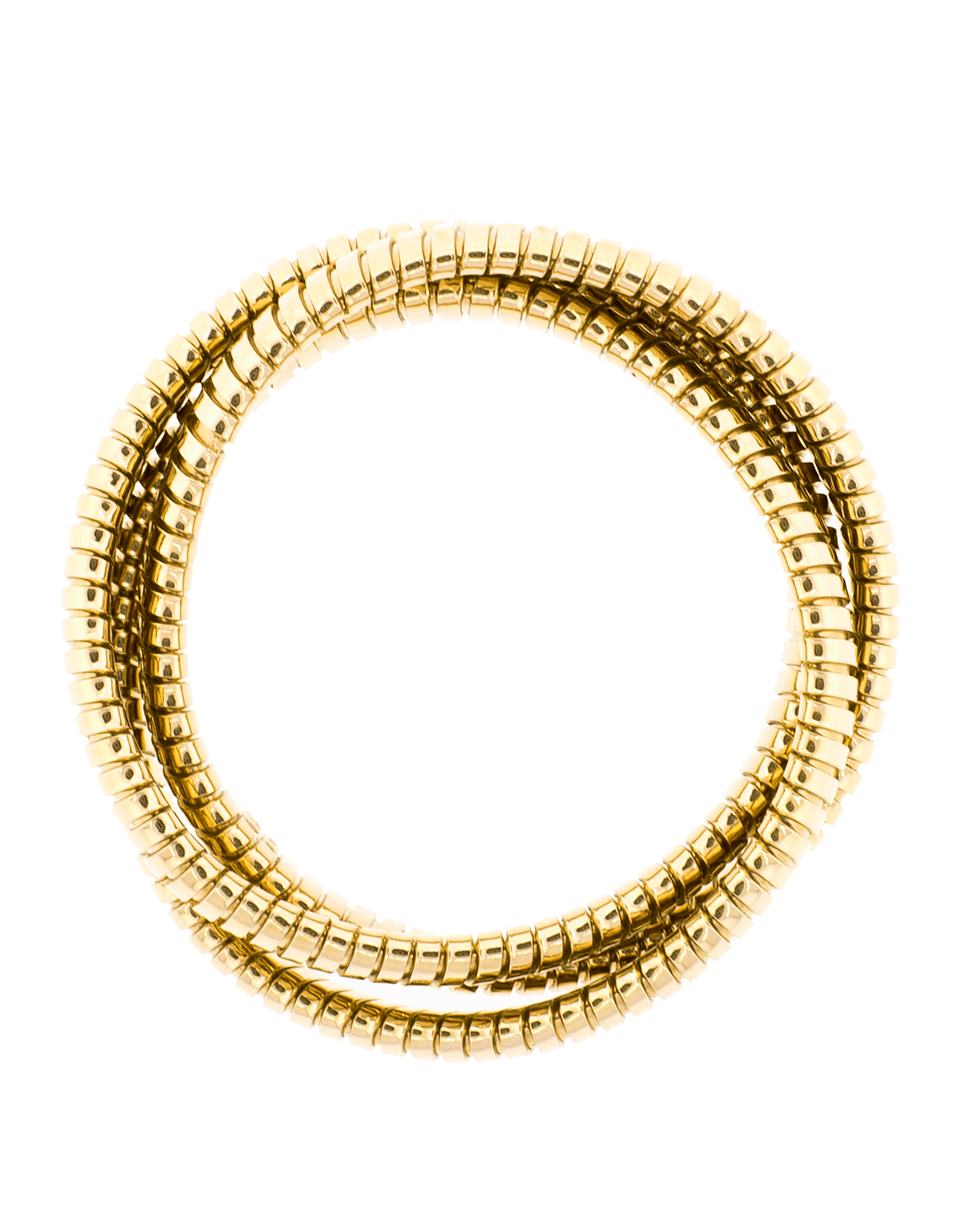 SIDNEY GARBER-Three Rolling Band Bracelet 9mm-YELLOW GOLD