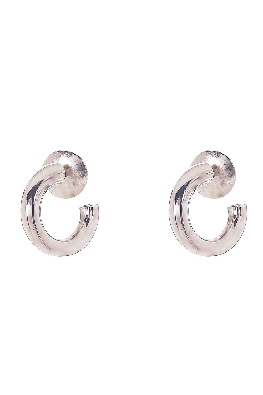 SIDNEY GARBER-Mallory Hoop Earrings - 1.8cm-WHITE GOLD