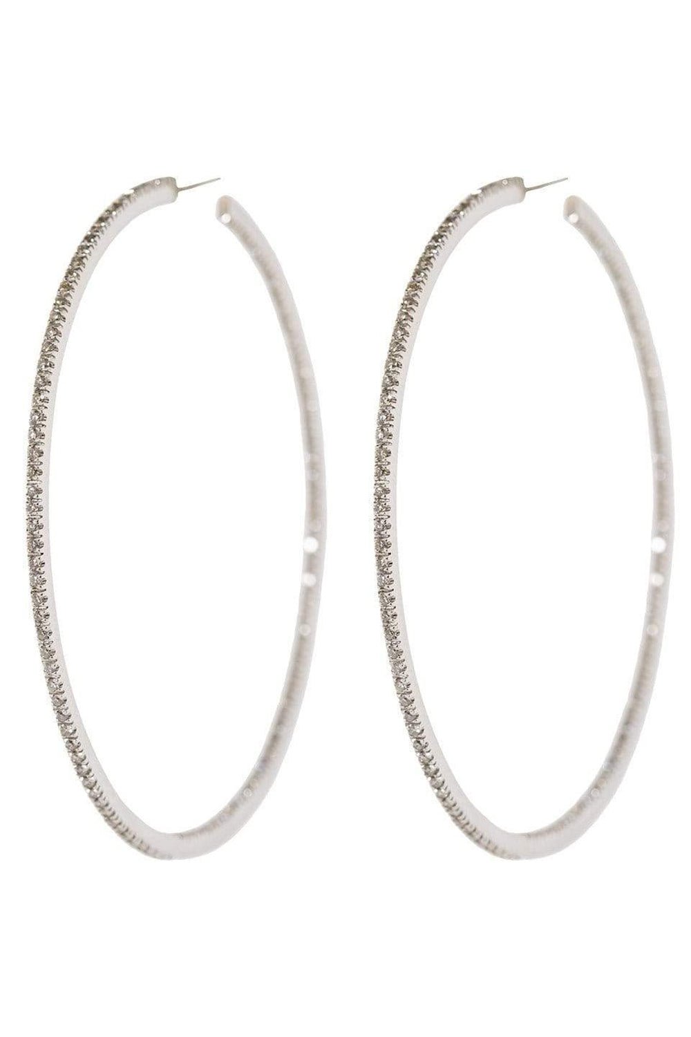 SIDNEY GARBER-White Gold Large Perfect Diamond Hoops-WHITE GOLD