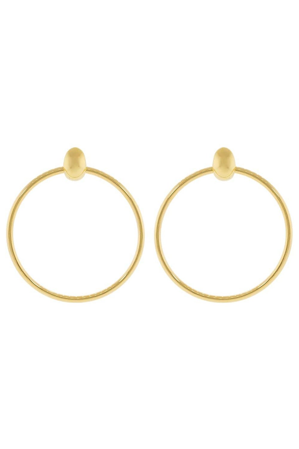 SIDNEY GARBER-Door Knocker Naples Hoop Earrings-YELLOW GOLD