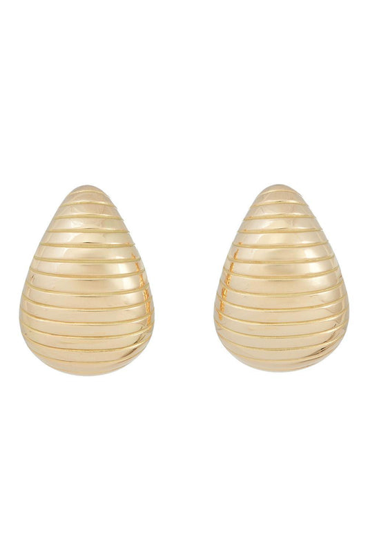 Gooved Anjou Large Earrings-YELLOW GOLD-JEWELRYFINE JEWELEARRING-SIDNEY GARBER