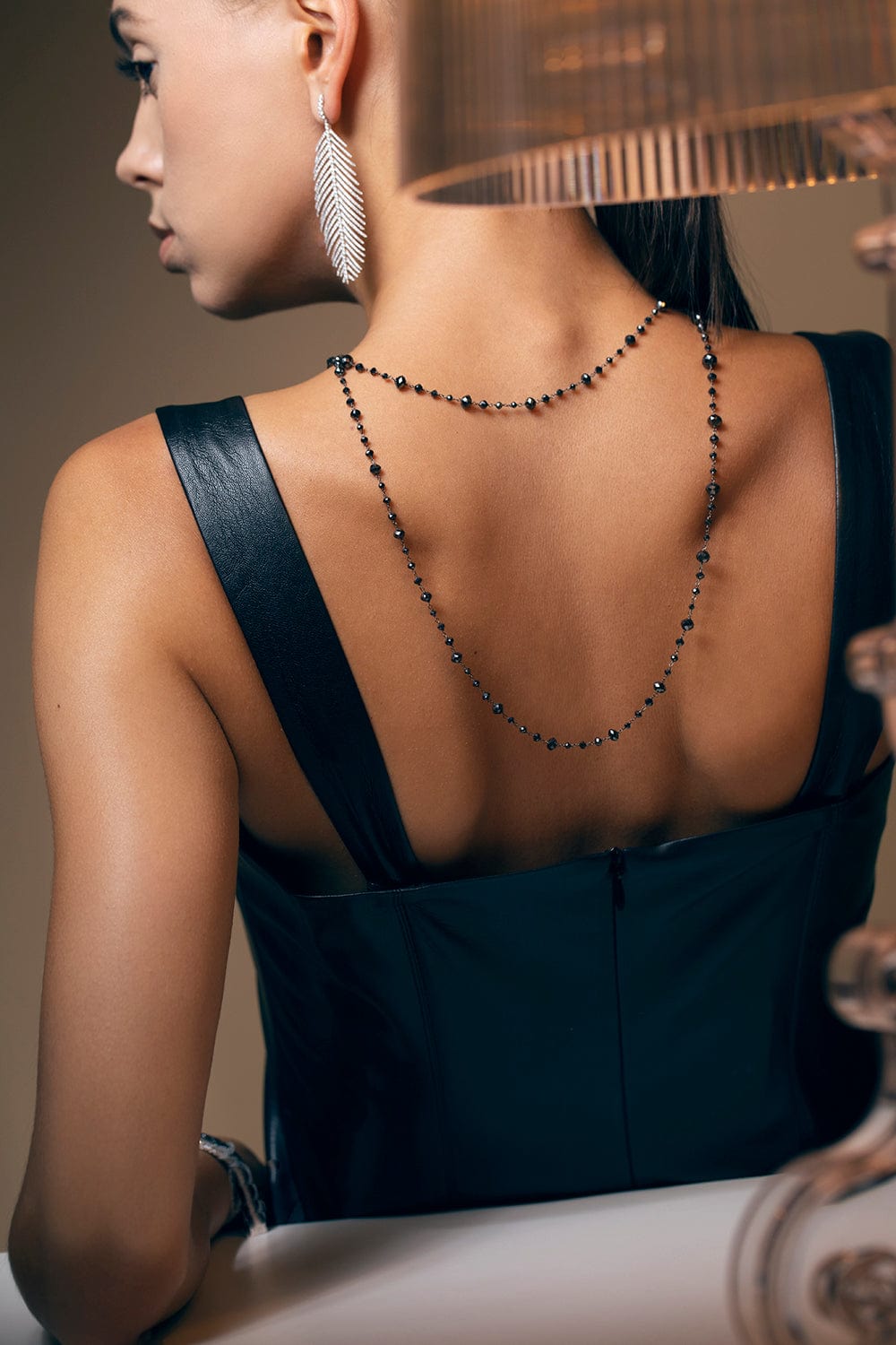 SIDNEY GARBER-Black on Black Necklace-BLACK GOLD