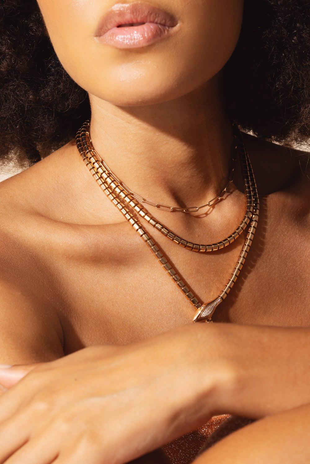 SIDNEY GARBER-Short Skinny Ophelia Necklace-ROSE GOLD