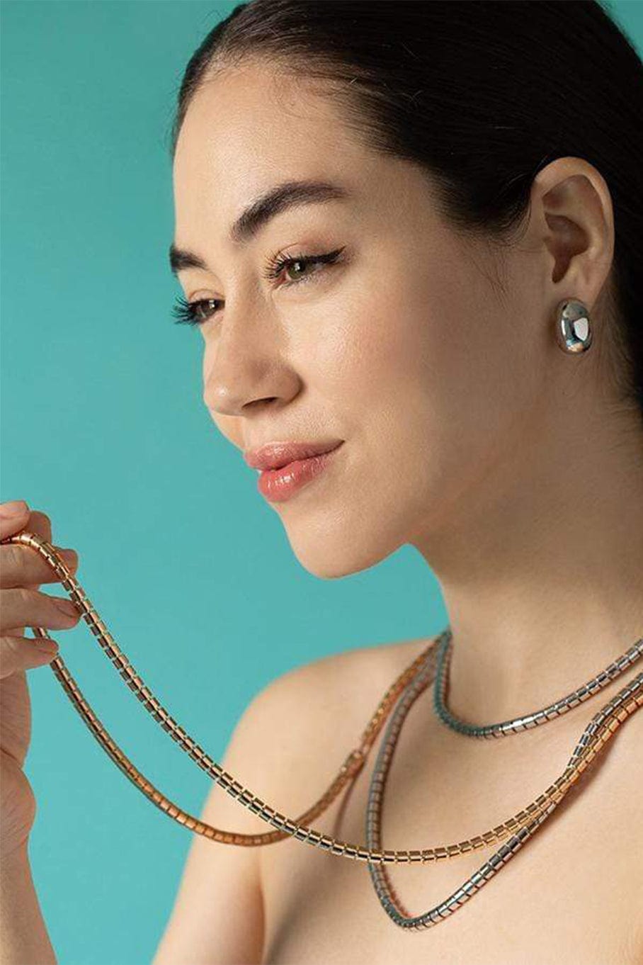 SIDNEY GARBER-Skinny Ophelia Necklace 36Inch-ROSE GOLD