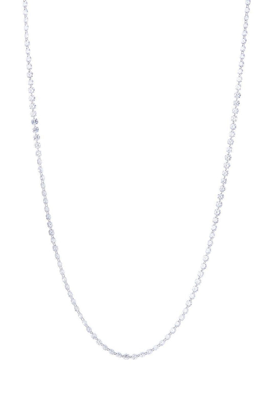 Diamond Pierced Stone Necklace-WHITE GOLD-15.5-JEWELRYFINE JEWELNECKLACE O-SIDNEY GARBER