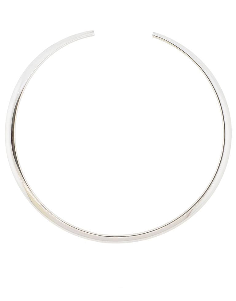 SIDNEY GARBER-Gloria Flexible Narrow Collar - White Gold-WHITE GOLD