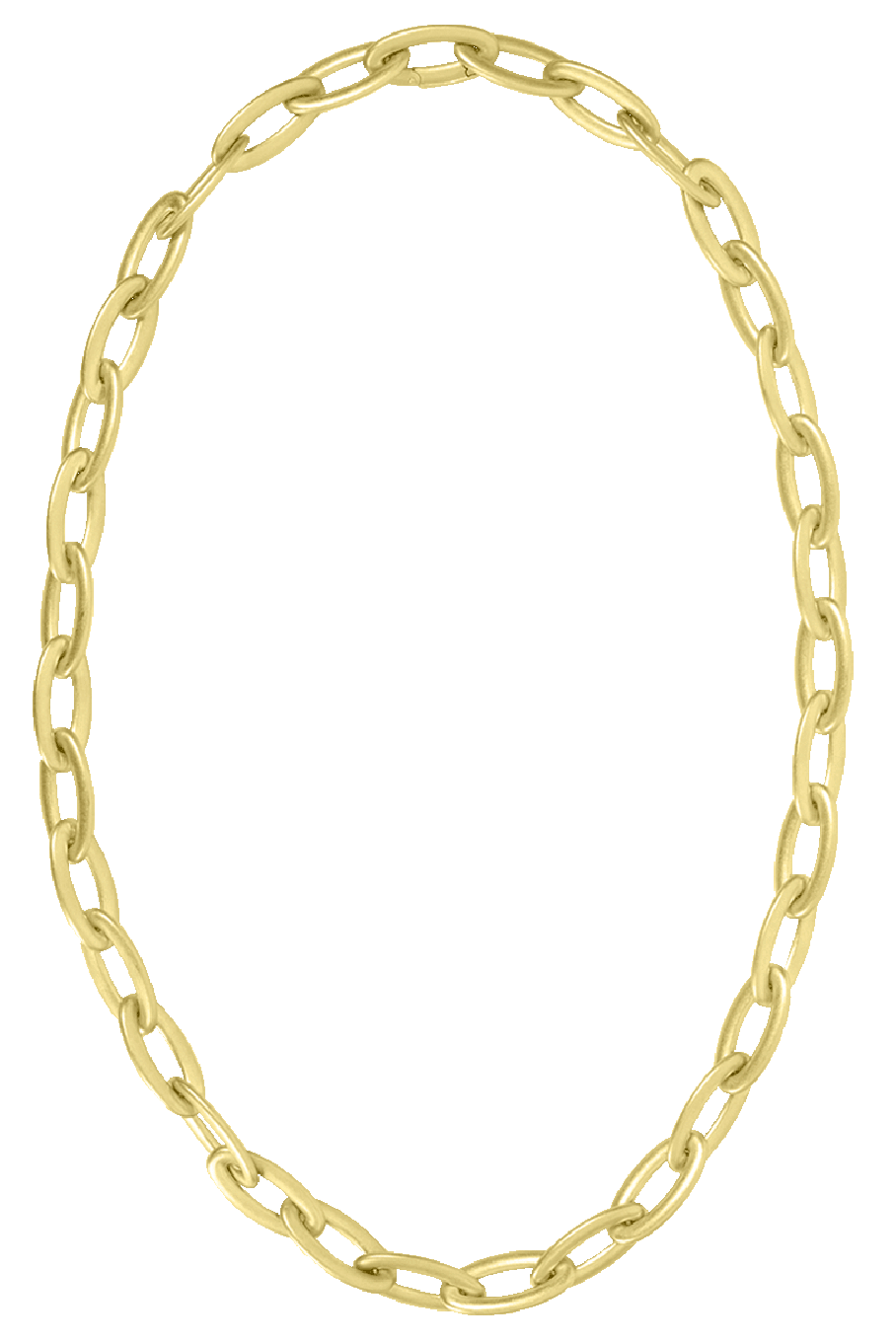 SIDNEY GARBER-Oval Link Tivoli Necklace-YELLOW GOLD