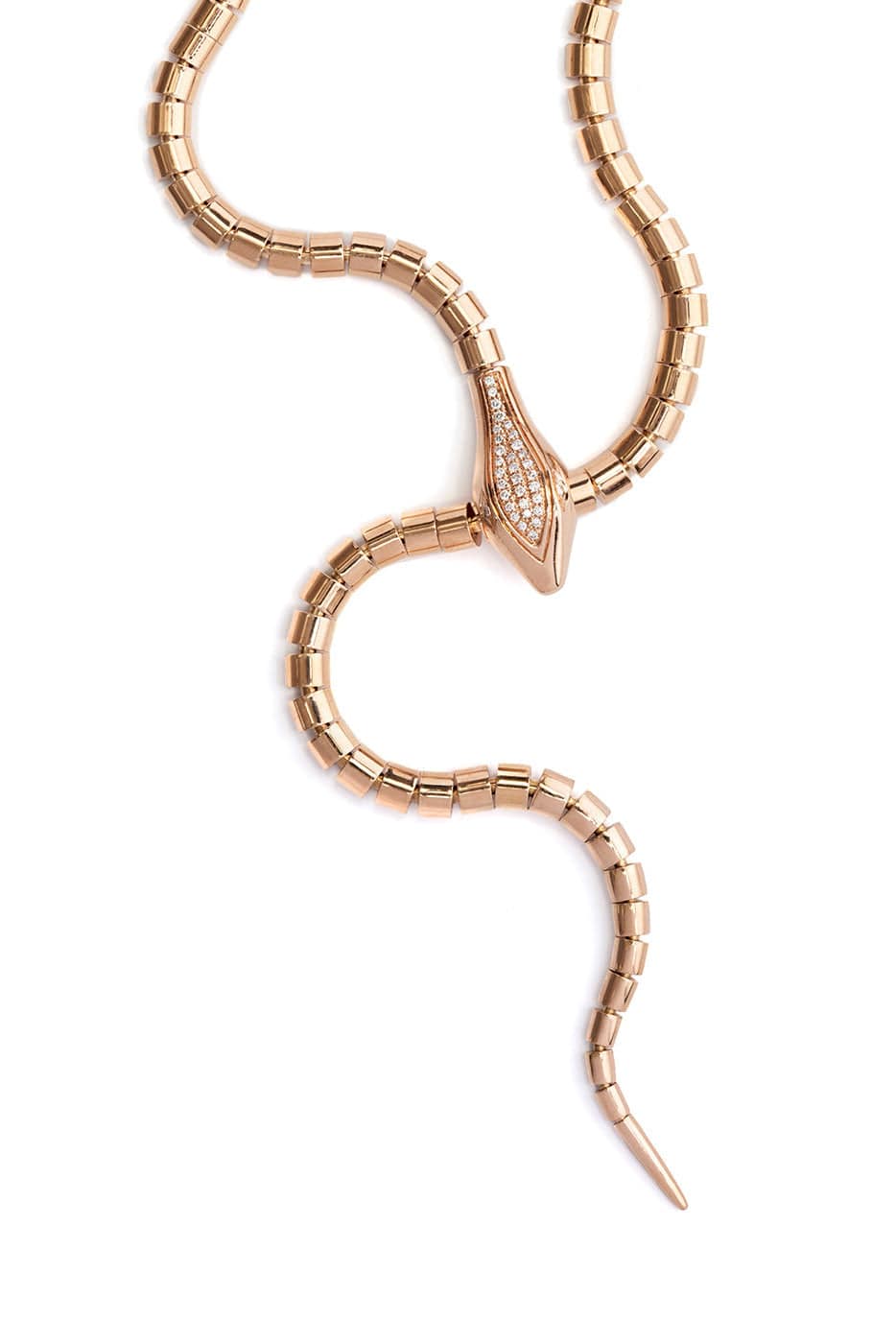 SIDNEY GARBER-Wrap Around Snake Lariat-YELLOW GOLD