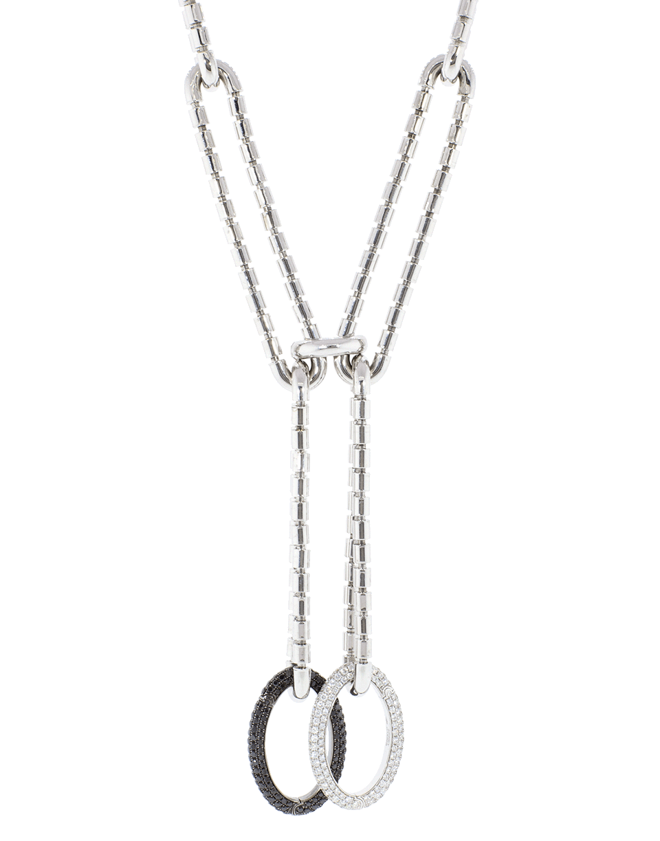 SIDNEY GARBER-Medium Diamond Pave Oval Link-WHITE GOLD