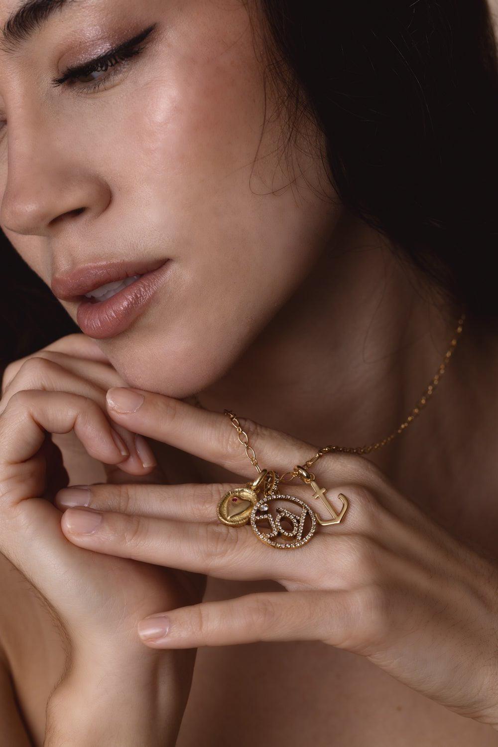 SIDNEY GARBER-Anchor Charm-YELLOW GOLD
