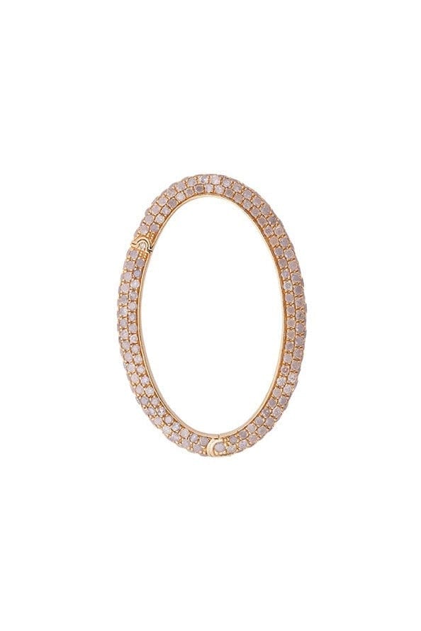 SIDNEY GARBER-Large Grey Diamond Clasp-YELLOW GOLD