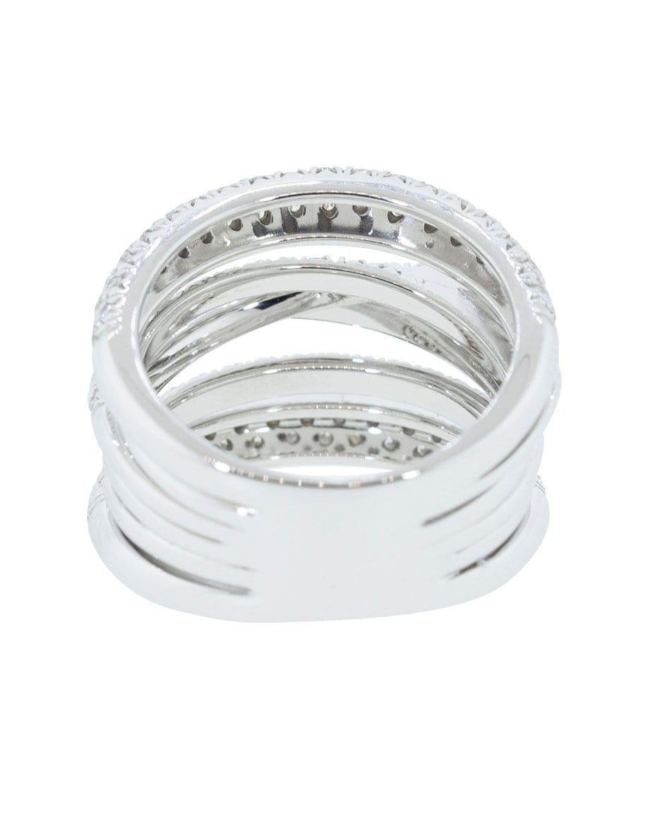 SIDNEY GARBER-Diamond Scribble Band Ring-WHITE GOLD