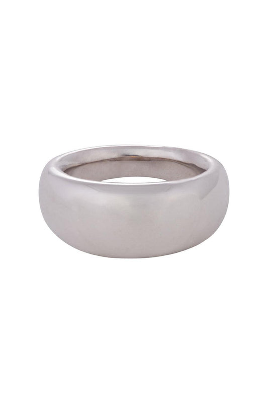 French Dome Ring - 10mm-WHITE GOLD-6-JEWELRYFINE JEWELRING-SIDNEY GARBER