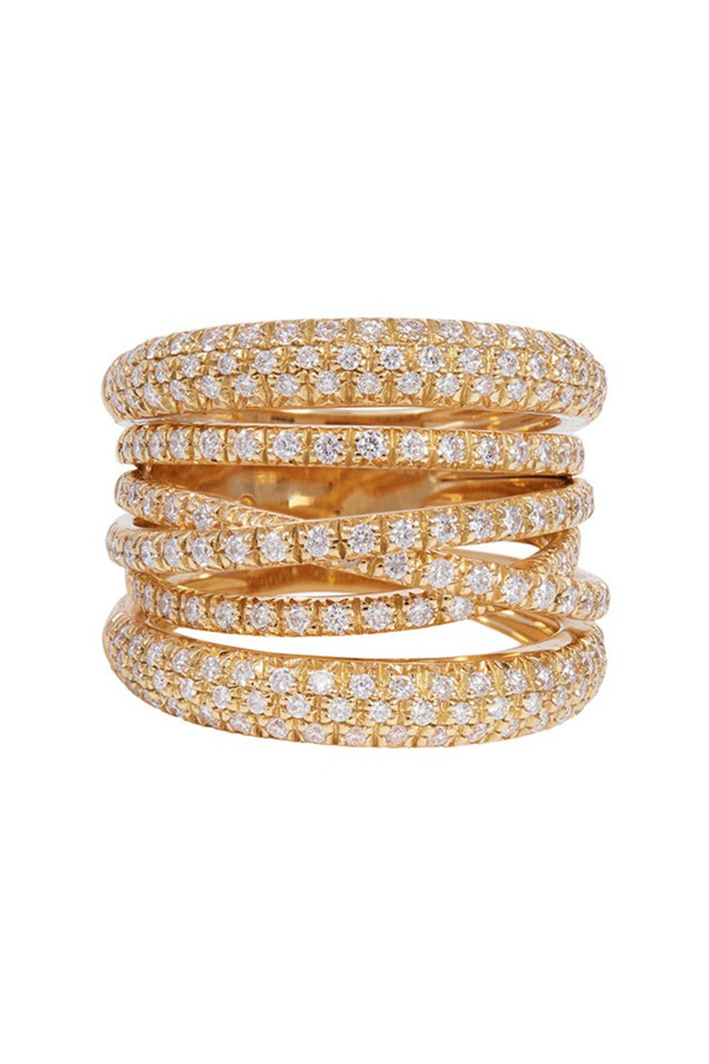 SIDNEY GARBER-Diamond Scribble Ring-YELLOW GOLD