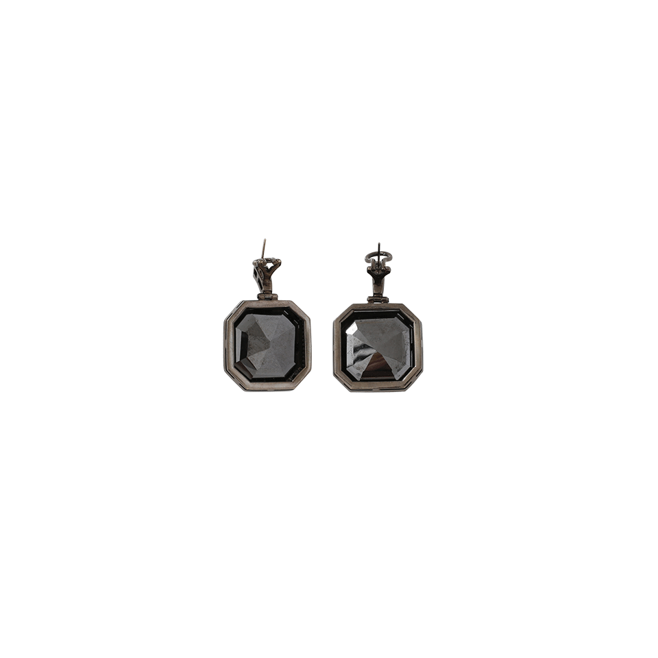 SILVIA FURMANOVICH-Coral Elephant And Moissanite Earrings-BLACK GOLD