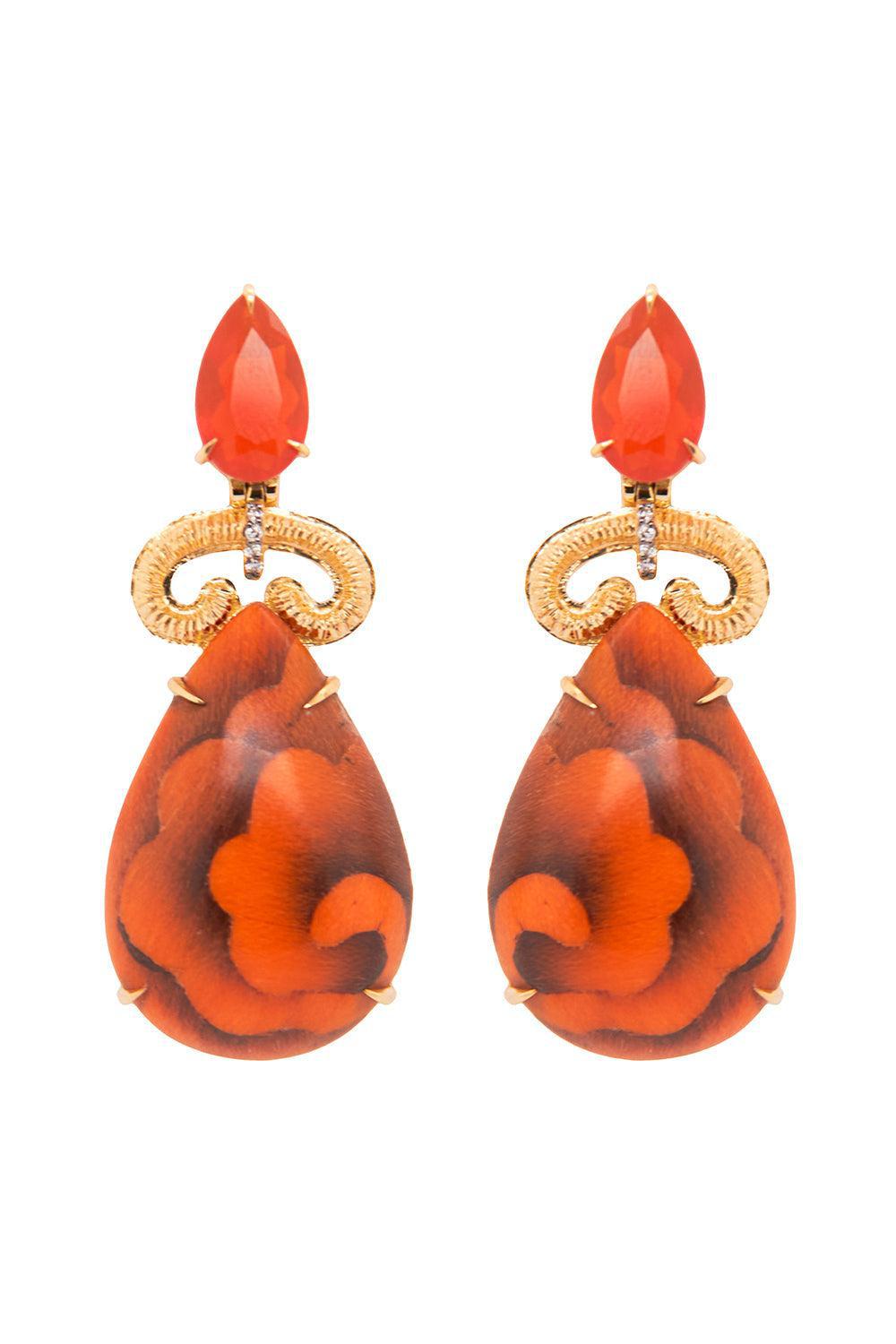 Cloud Marquetry Earrings-YELLOW GOLD-JEWELRYFINE JEWELEARRING-SILVIA FURMANOVICH