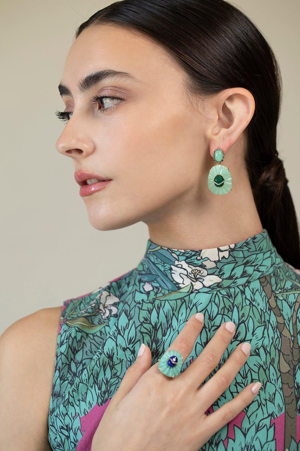 SILVIA FURMANOVICH-Egypt Scarab Earring-YELLOW GOLD