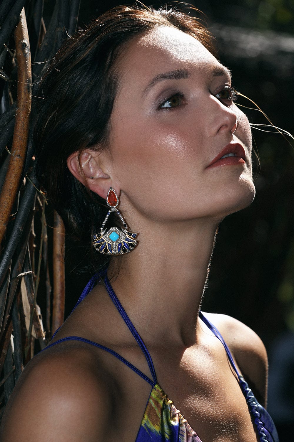 SILVIA FURMANOVICH-Fire Opal Egypt Earrings-YELLOW GOLD