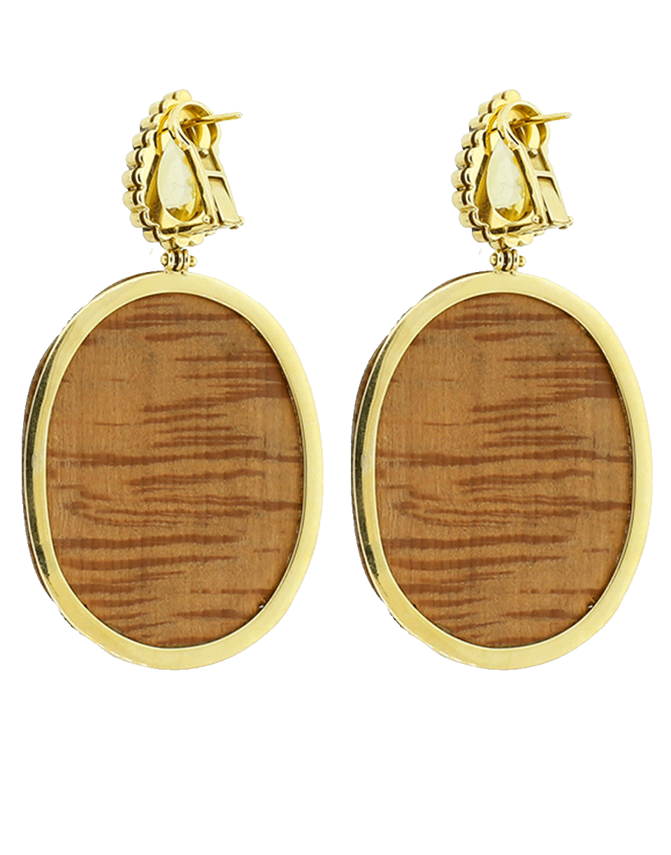 SILVIA FURMANOVICH-Marquetry Floral Earrings-YELLOW GOLD