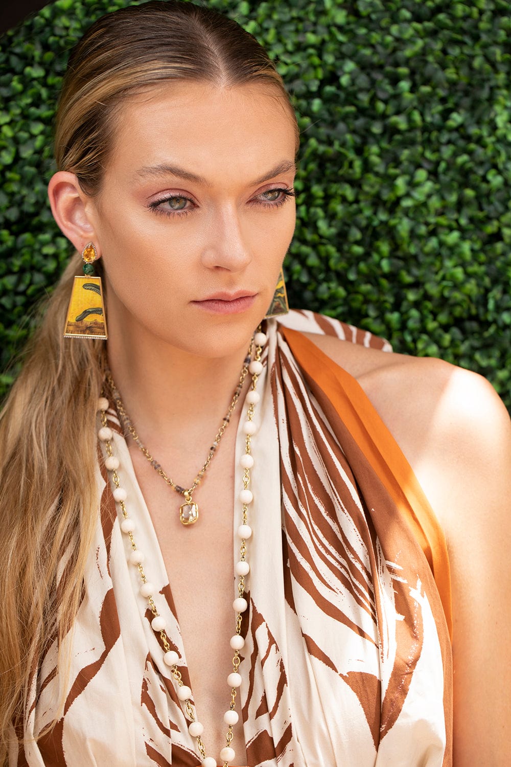 SILVIA FURMANOVICH-Miniature Painting Earrings-YELLOW GOLD