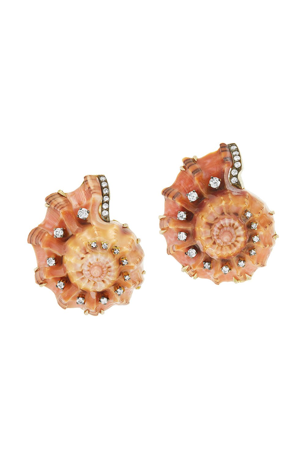 Snail Spiral Shell Earrings JEWELRYFINE JEWELEARRING SILVIA FURMANOVICH   