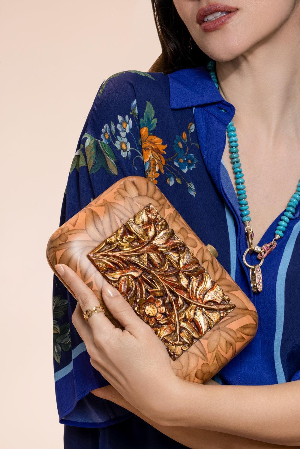 Agate Burnished Wood Plaque Clutch-YELLOW GOLD-JEWELRYFINE JEWELMISC-SILVIA FURMANOVICH