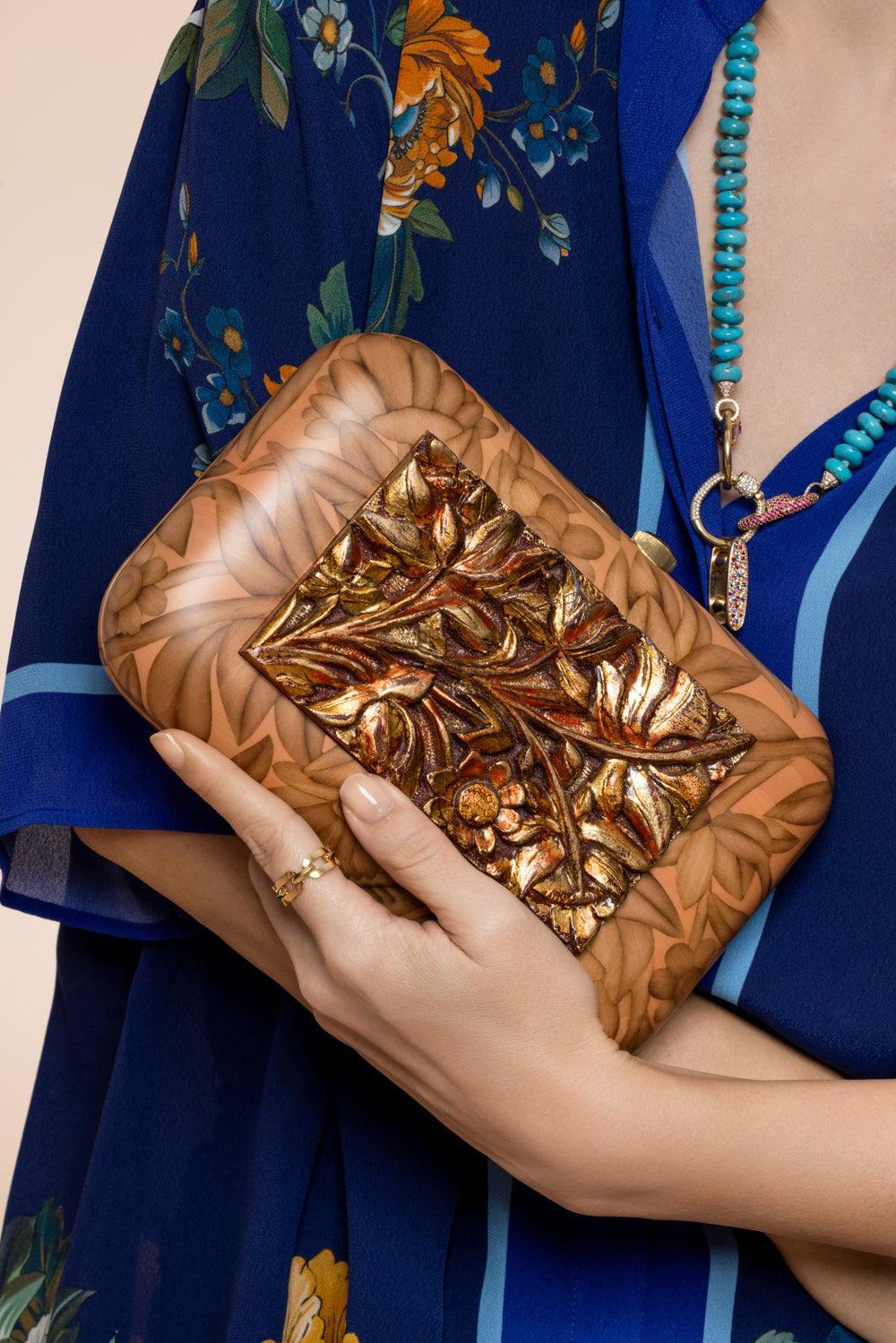 Agate Burnished Wood Plaque Clutch-YELLOW GOLD-JEWELRYFINE JEWELMISC-SILVIA FURMANOVICH